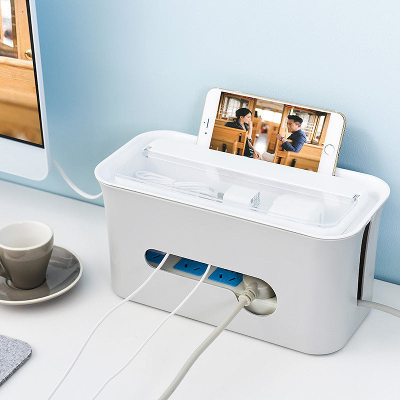 Creative Fashion Wire Storage Box, Charging Cable Row Plug Storage Box, Fireproof ABS Data Cable Sorting And Storage