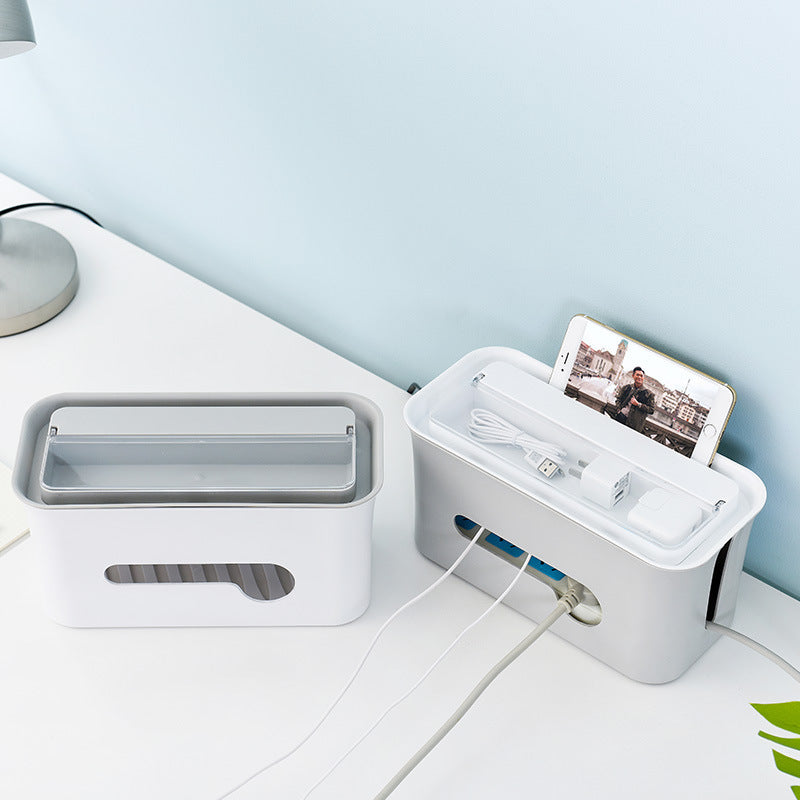 Creative Fashion Wire Storage Box, Charging Cable Row Plug Storage Box, Fireproof ABS Data Cable Sorting And Storage