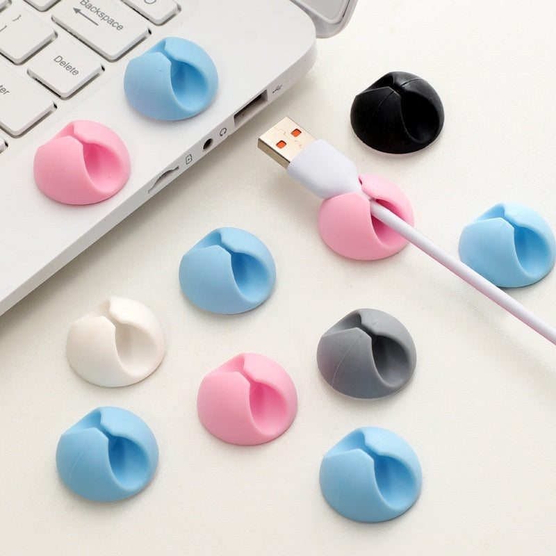 Desktop Data Cable Storage Office Bed Head Wall Wire Holder
