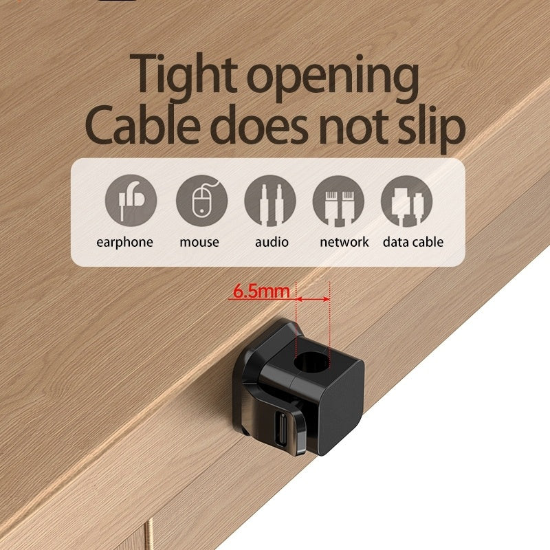 Data Cable Desktop Wall Stickers Without Punching For Fixed Storage