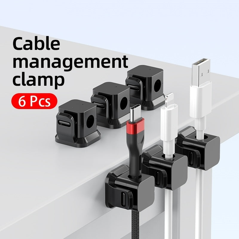 Data Cable Desktop Wall Stickers Without Punching For Fixed Storage