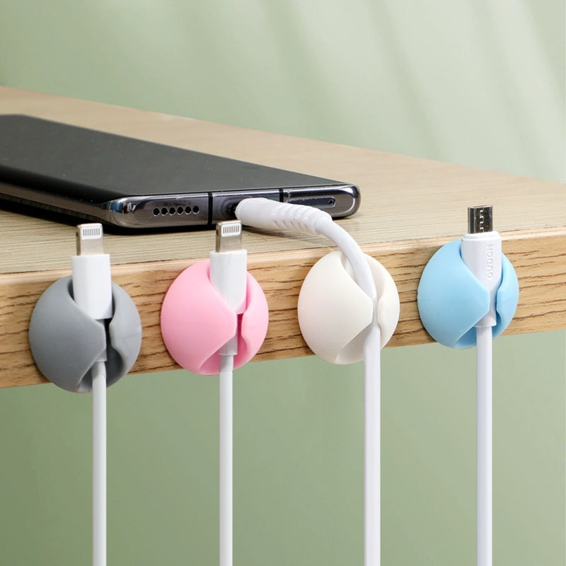 Desktop Data Cable Storage Office Bed Head Wall Wire Holder