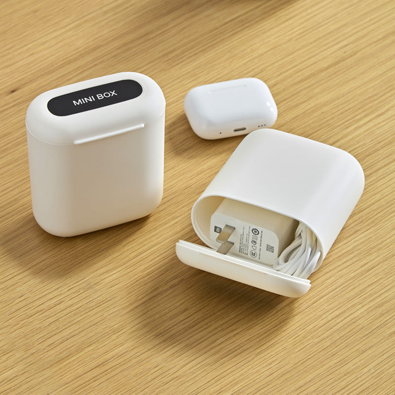 Desktop Phone Data Cable Storage Box Earphone Charger Finishing Box